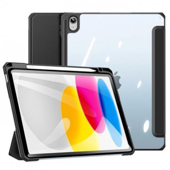Polham iPad 10.2 2022 Tablet Kılıfı, Manyetik Standlı, Uyku Modlu,Kalem Yerli ve Stanlı Tablet Kılıf