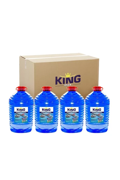 KING MAX Cam Suyu 5 LT Antifriz İçerikli -20 Derece 4'Lü Avantaj Paket - 1