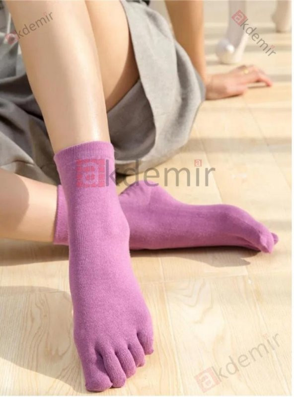 4 lüPARMAK ÇORAP BAYAN PAMUK PARMAKLI ÇORAP - 6