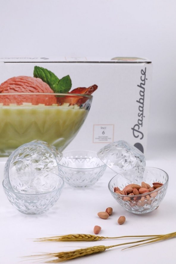 Paşabahçe inci çok amaçlı cam kase - 12 li kahvaltılık çerezlik