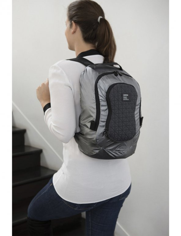 Lexon Peanut Sırt Çantası Metalik Gri - 3