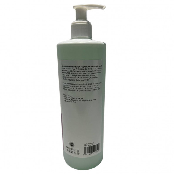 KABİN BOY YÜZ TEMİZLEME TONİĞİ II Yeni Formül II Kuru ve Hassas cilt tonik II - 2