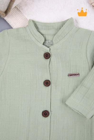 Müslin Emzik Askılı Bebek Tulum Unisex 1094 - 10