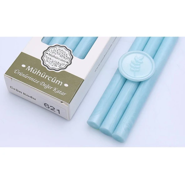 Mühür Mumu Çubuk 11mmx120mm 10 lu Paket Model: 621 BEBE MAVİ ürün görseli