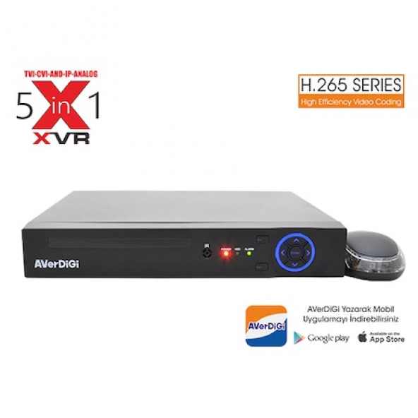 Averdigi AD-5008XVR 8 Kanal 5mp Destekli 5m-N 1X6TB 5ın1 Xvr Kayıt Cihazı