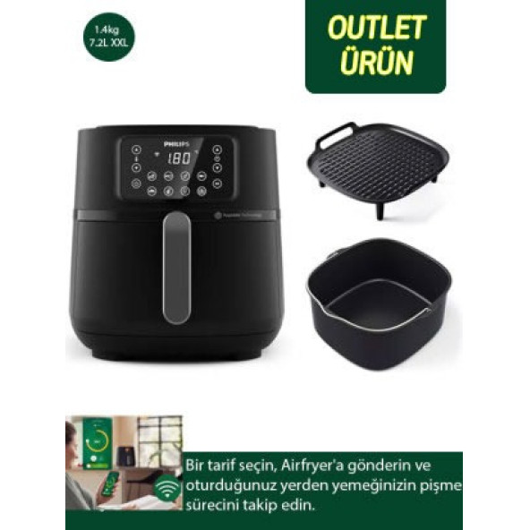 Philips Airfryer HD9285/96 5000 Serisi XXL Connected 7.2 lt Yağsız Fritöz (OUTLET ÜRÜN)