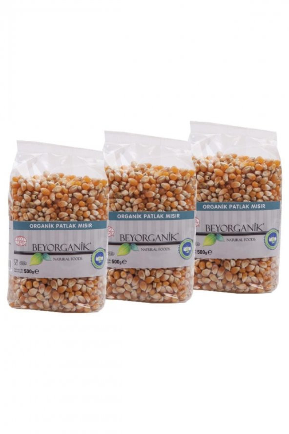 BEYORGANİK Organik Patlak Mısır 500 Gr X 3 Adet
