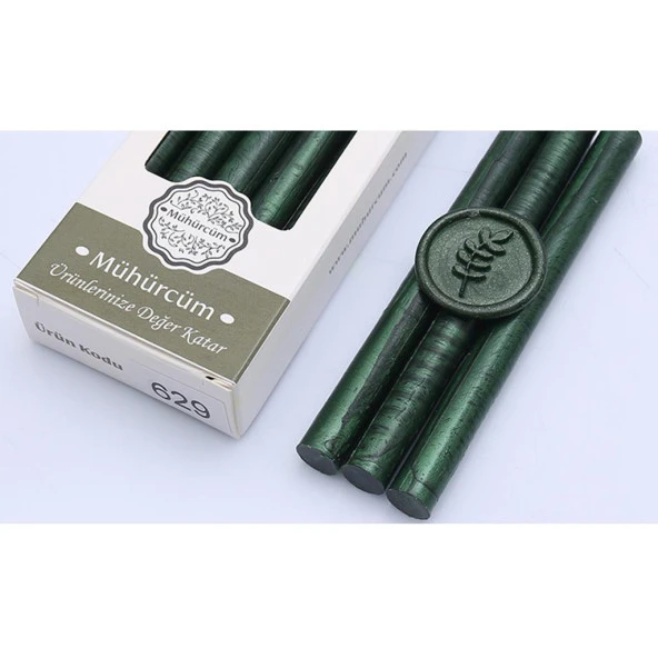 Mühür Mumu Çubuk 11mmx120mm 10lu Paket Mod: 629 ZÜMRÜT YEŞİL