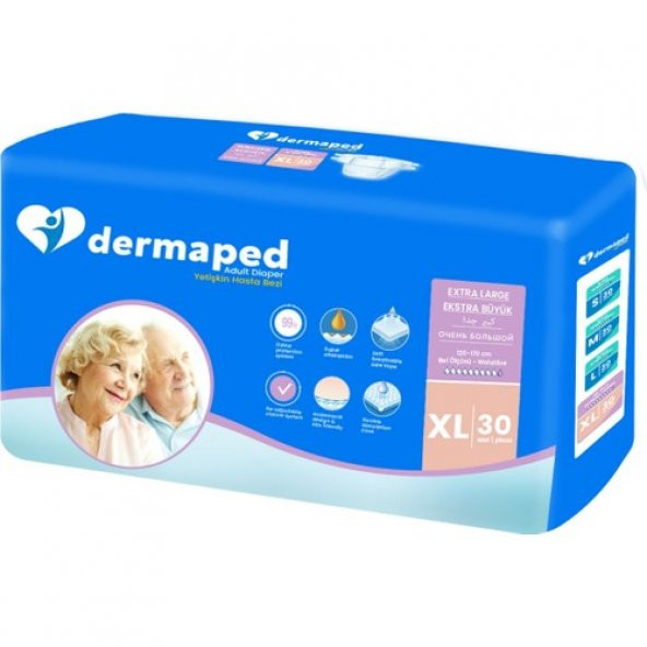 PTTAVM: Dermaped Yetişkin Hasta Bezi Belbantlı Xlarge Ekstra Büyük Boy ...