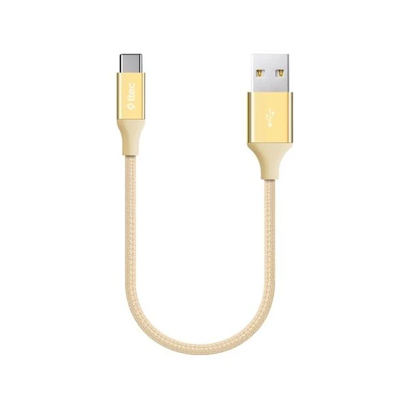 Ttec 2DK26A Alumicable Mini 30 cm Type-C Şarj Ve Data Kablosu Altın