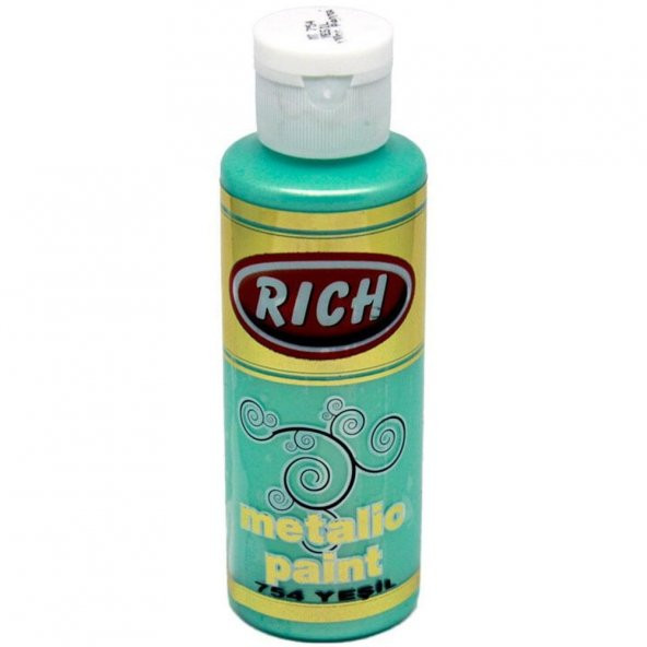 Rich Akrilik Boya Metalik Boya 120 CC Yeşil 0754 - 1