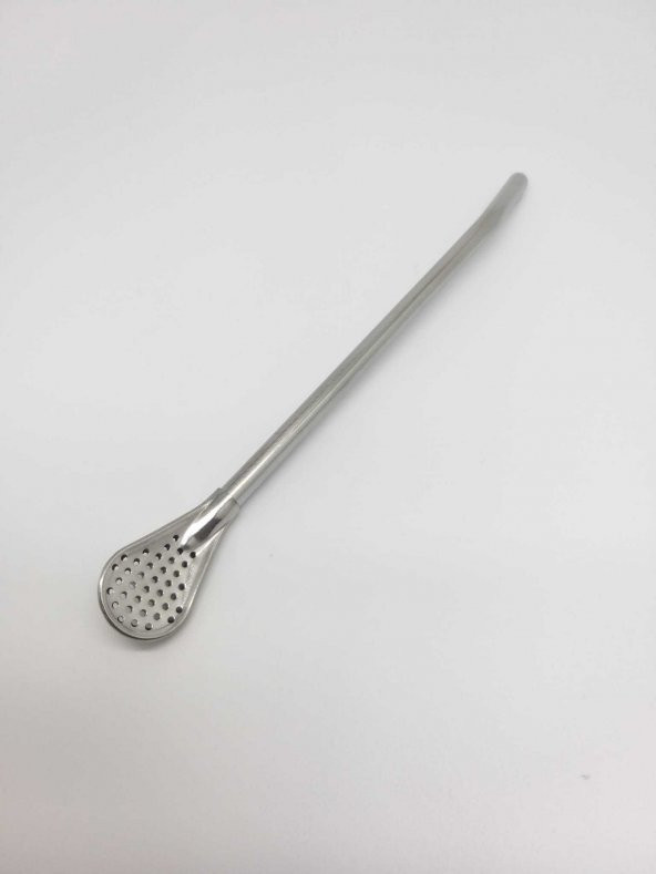 Paslanmaz Çelik Süzgeçli Pipet Kaşık - 3