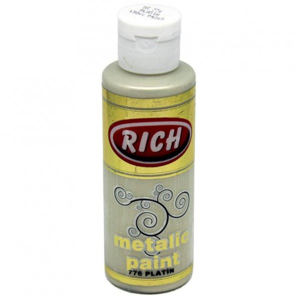 Rich Akrilik Boya Metalik 120 CC Platin 0776
