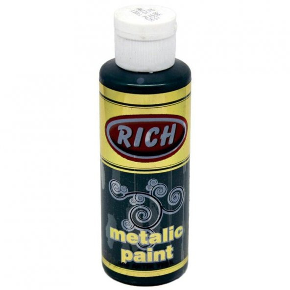 Rich Akrilik Boya Metalik 120 CC Antik Yeşil 0866