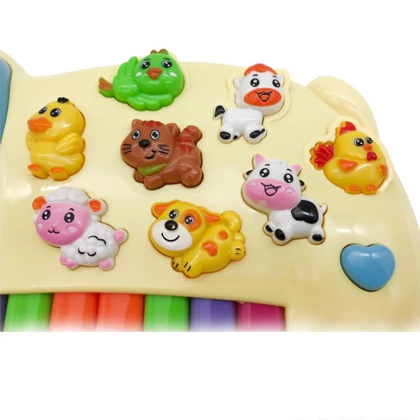 Can Ali Toys Türkçe Sesli Eğitici Köpek Figürlü Müzikli Piyano CNL-2223 SARI - 3