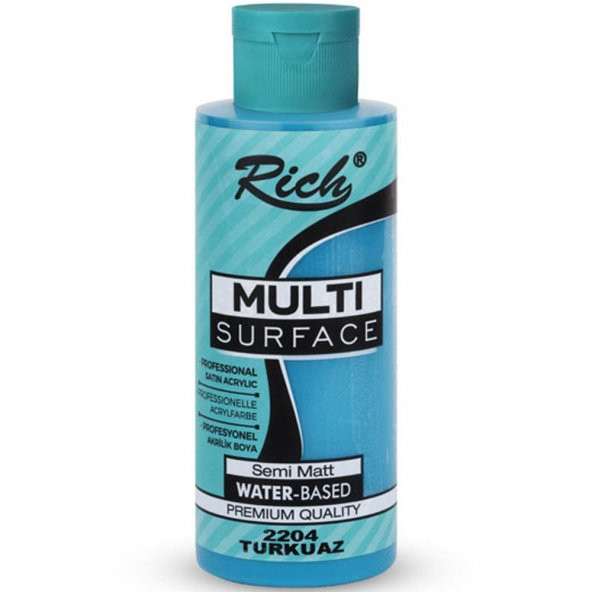 Rich Akrilik Boya Multi Surface 120 CC Turkuaz 120-2204