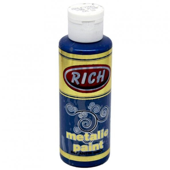 Rich Akrilik Boya Metalik 120 CC Antik Mavi 0867 ürün görseli