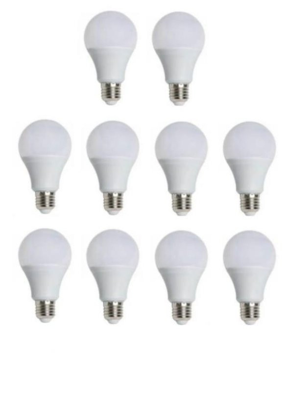 9 W E27 BEYAZ IŞIK LED AMPÜL 10 ADET - 2