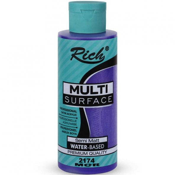 Rich Akrilik Boya Multi Surface 120 CC Mor 120-2174 ürün görseli