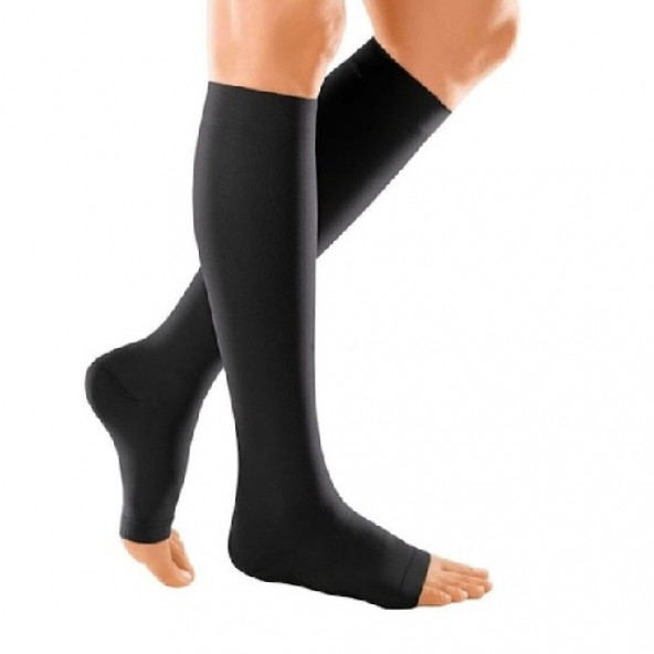 VARİMED DİZ ALTI ORTA BASINÇ CCL2 AÇIK BURUN SİYAH VARİS ÇORABI