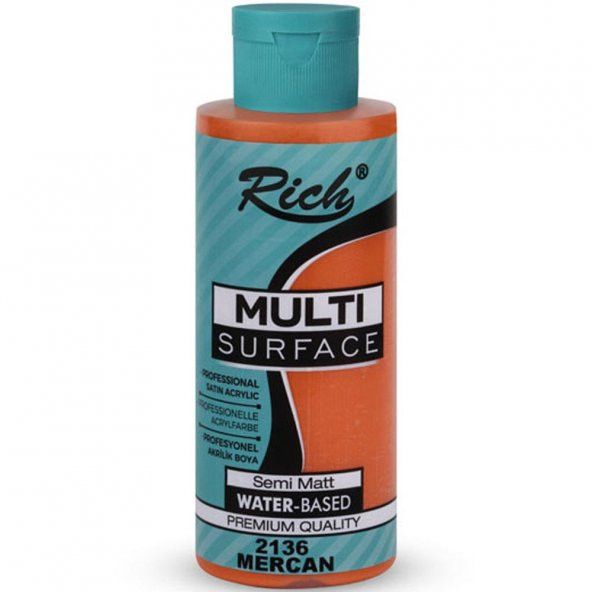Rich Akrilik Boya Multi Surface 120 CC Mercan 120-2136 ürün görseli