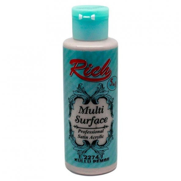 Rich Akrilik Boya Multi Surface 120 CC Küllü Pembe 2274