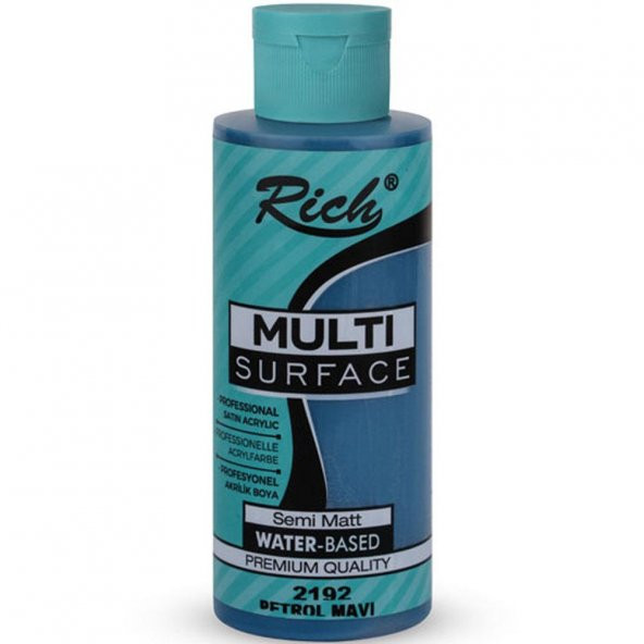 Rich Akrilik Boya Multi Surface 120 CC Petrol Mavi 2192 ürün görseli