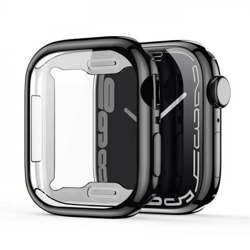 Polham Apple Watch Ultra 49mm Ful Koruma Kılıf ve Ekran Koruyucu, Elektro Kaplama Silikon Kılıf