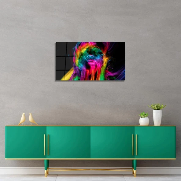 Veraart Kadın Temalı Pleksi Cam Tablo Neon  Kadın - 7
