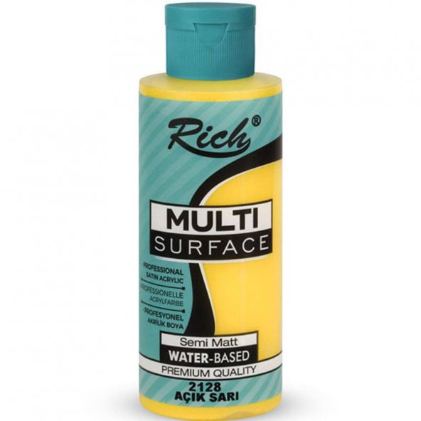 Rich Akrilik Boya Multi Surface 120 CC Açık Sarı 120-2128