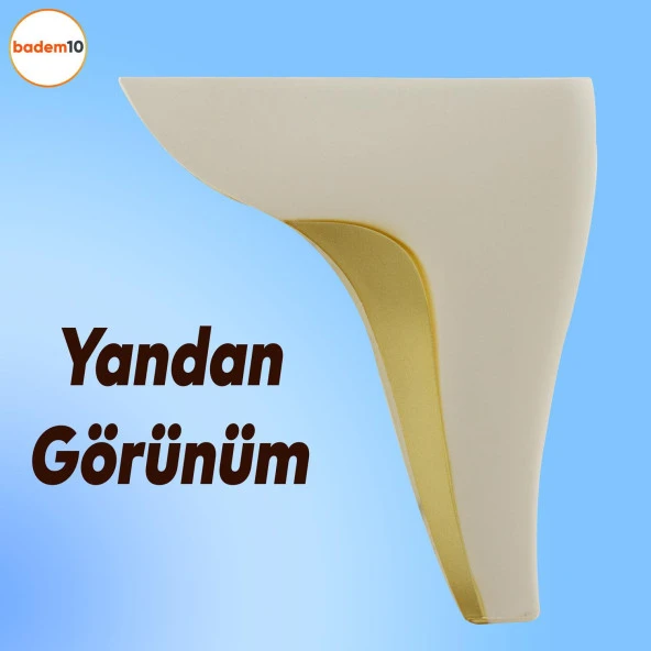 Endülüs Mobilya Kanepe Sehpa TV Ünitesi Baza Koltuk Ayağı Krem Renk 15 cm Ayak - Resim 8