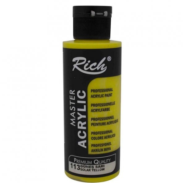 Rich Akrilik Boya Master 120 CC Güneş Sarı 113