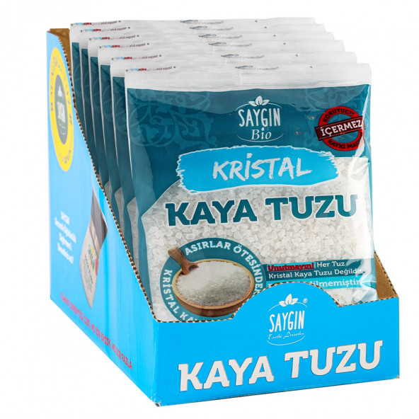 SAYGIN 6'lı Paket Kaya Tuzu Öğütme 6 x 500 Gr