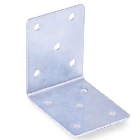 Mobilya Duvar Dolap Raf Köşe Bağlantı Sabitleme L Demir Köşebent Metal Gönye 50x50x40 mm (5 ADET) - 5