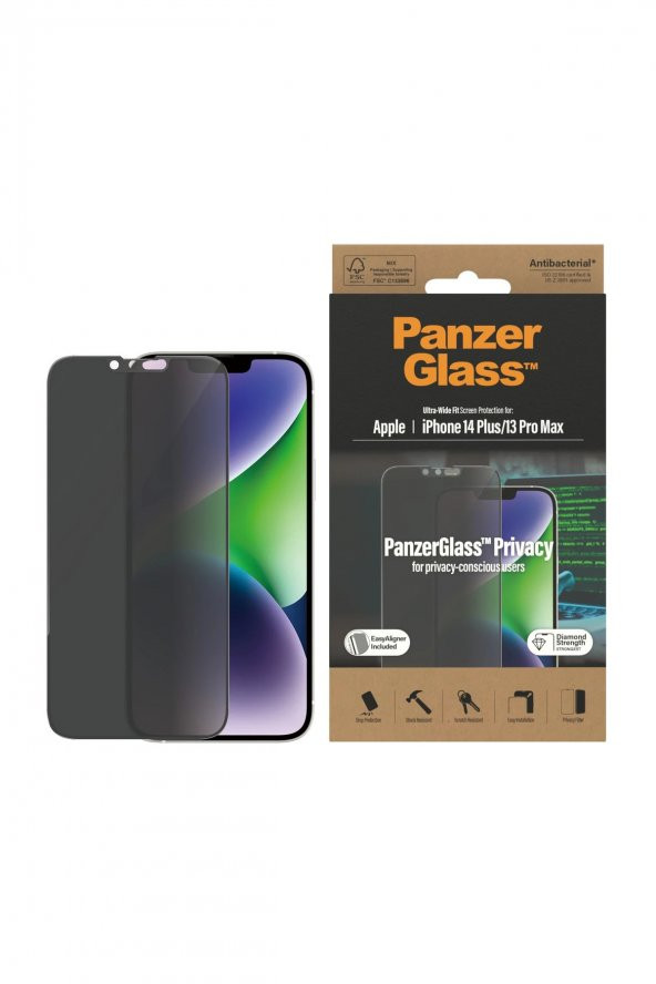PanzerGlass  Panzer Glass Apple / Iphone 14 Plus/13 Pro Max Uyumlu Privacy Ekran Koruyucu - 1