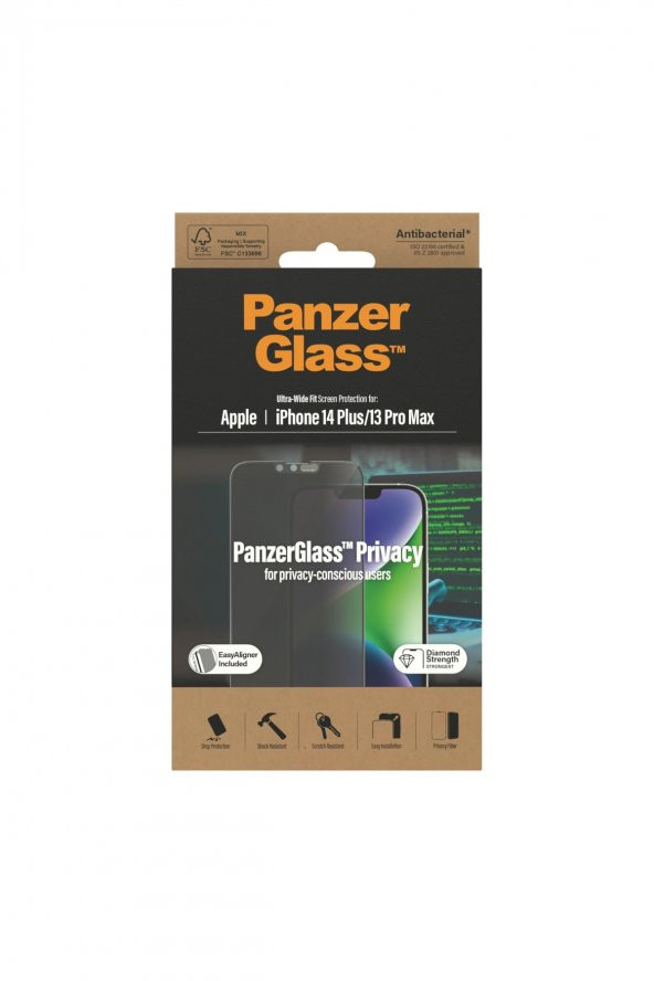 PanzerGlass  Panzer Glass Apple / Iphone 14 Plus/13 Pro Max Uyumlu Privacy Ekran Koruyucu - 3