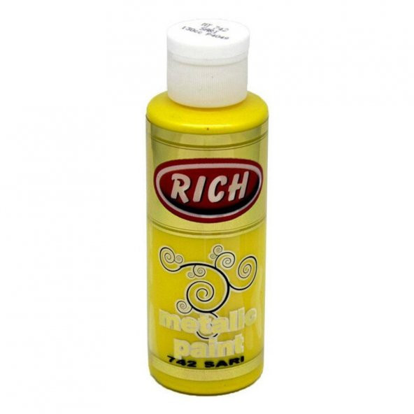 Rich Akrilik Boya Metalik 120 CC Sarı 0742