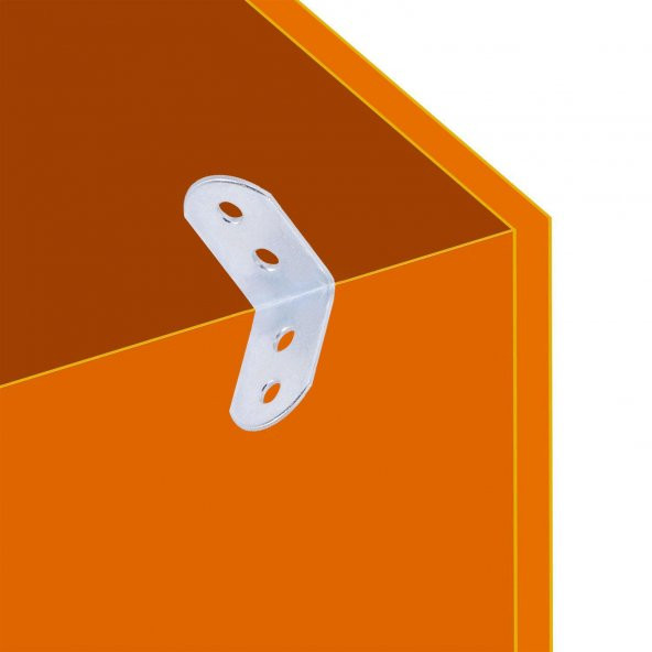 Mobilya Duvar Dolap Raf Köşe Bağlantı Sabitleme L Demir Köşebent Metal Gönye 30x30x17 mm (10 ADET) - 3