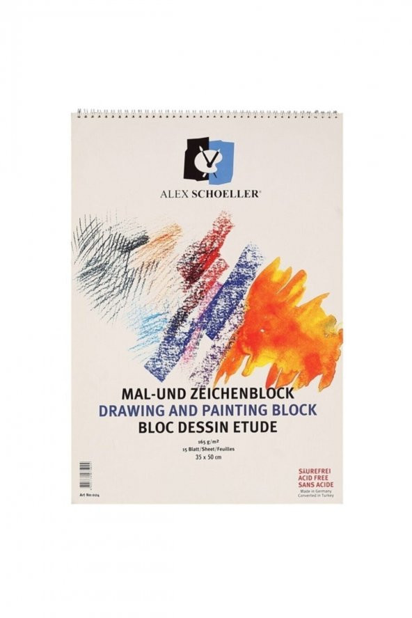 165 Gr Dokulu Resim Defteri 35x50 Cm 15 Sayfa