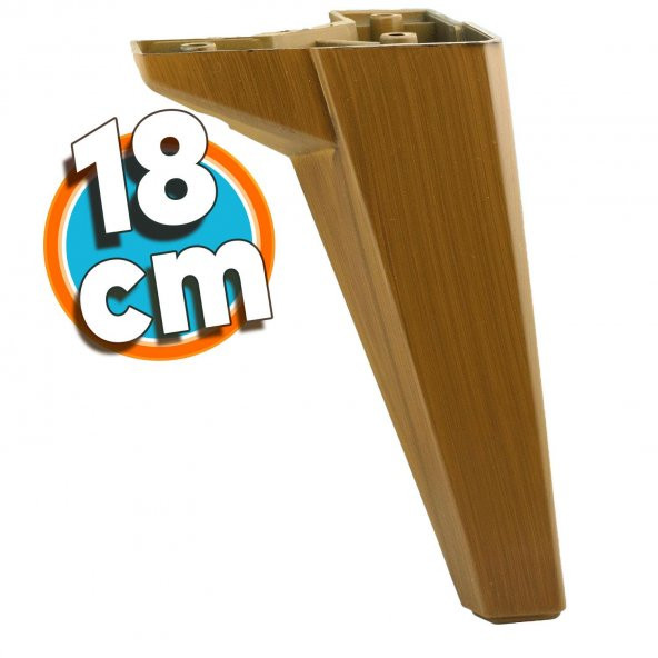 Mobilya Yatak Kanepe Çekyat Sehpa TV Ünitesi Baza Koltuk Ayağı Koyu Ceviz Renk 18 cm Ayak