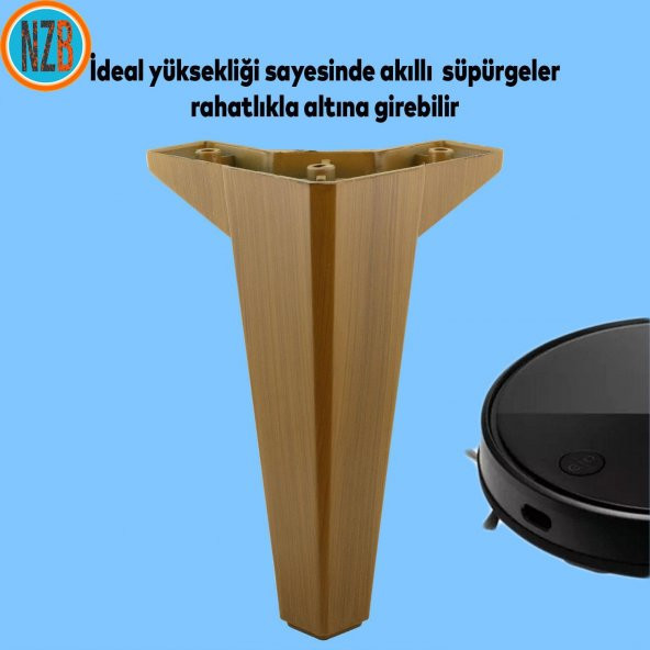 Mobilya Yatak Kanepe Çekyat Sehpa TV Ünitesi Baza Koltuk Ayağı Koyu Ceviz Renk 18 cm Ayak - 4