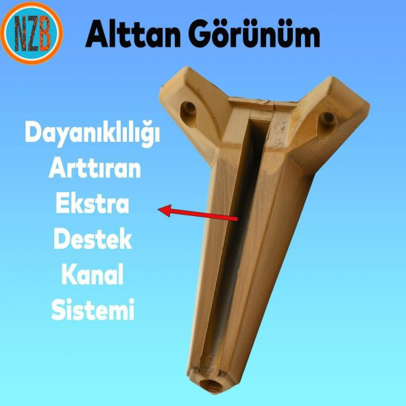 Mobilya Yatak Kanepe Çekyat Sehpa TV Ünitesi Baza Koltuk Ayağı Koyu Ceviz Renk 18 cm Ayak - 6