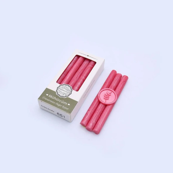 Mühür Mumu Çubuk 11mmx120mm 10 lu Paket Model: 651 ÇİLEK SATEN - 3