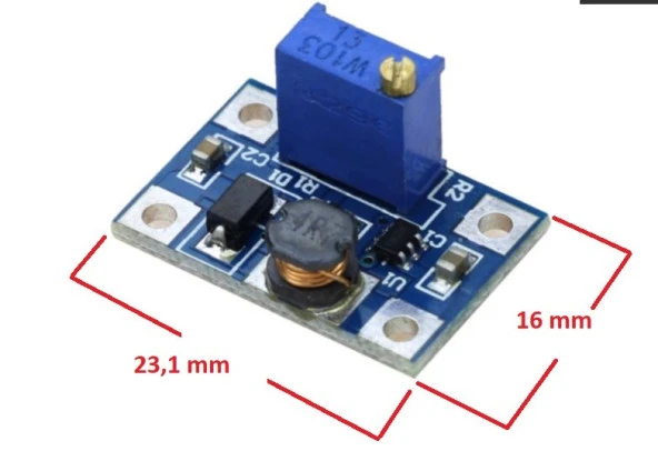 SX1308 DC 2A Voltaj Yükseltici Boost Modül - 3