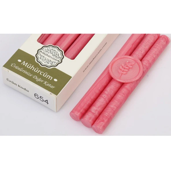 Mühür Mumu Çubuk 11mmx120mm 10 lu Paket Model: 654 GÜLPEMBE - 1