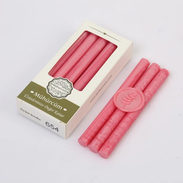 Mühür Mumu Çubuk 11mmx120mm 10 lu Paket Model: 654 GÜLPEMBE - 3