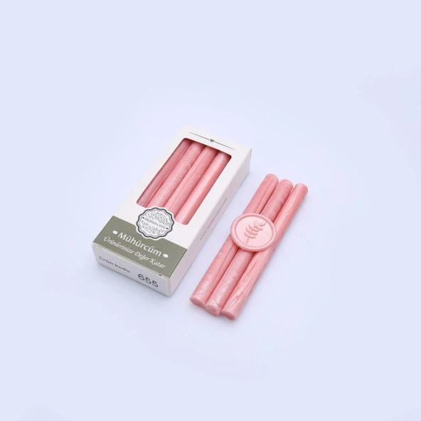 Mühür Mumu Çubuk 11mmx120mm 10 lu Paket Model: 655 SATEN PEMBE - Resim 3