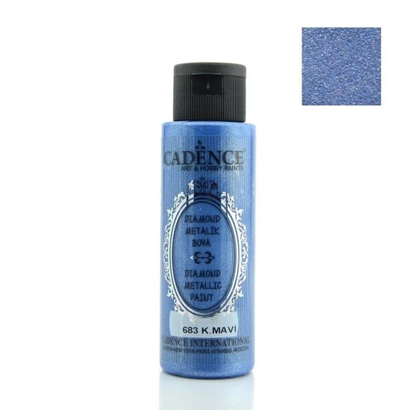 Cadence Diamond Metalik Boya 683 Koyu Mavi 70ml ürün görseli