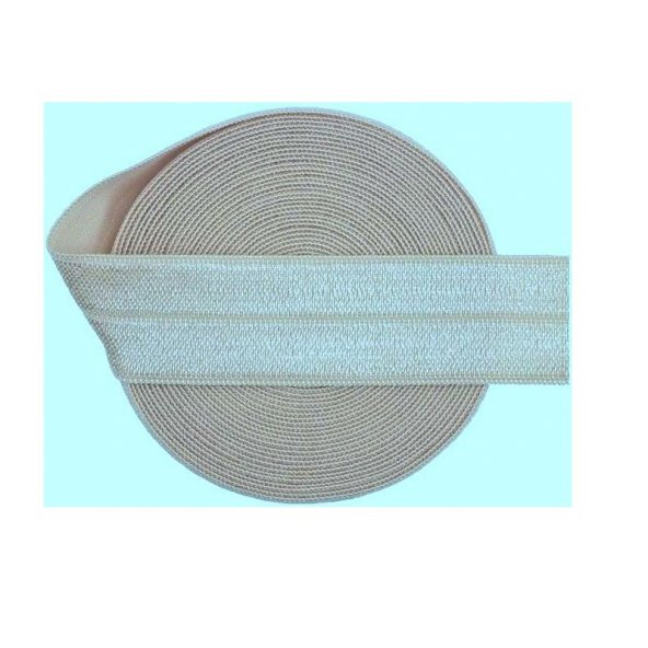 Hayal Sepeti Katlama Biye lastik - TEN beji Parlak  eni 1,5cm Çamaşır Lastiği 5METRE - 3