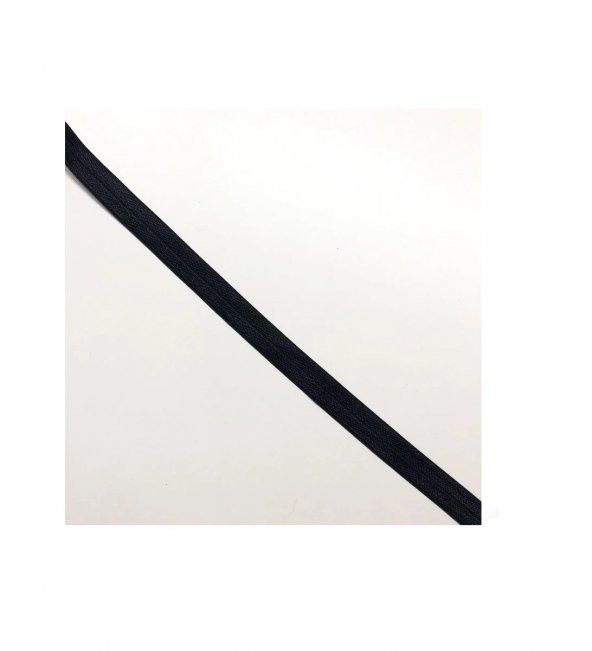 Hayal Sepeti Katlama Biye lastik - Siyah parlak  eni 1,5cm Çamaşır Lastiği 5METRE - 2